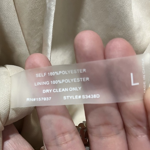 OOTDFash Gold Cream Sequin Mini Dress - Picture 6 of 7